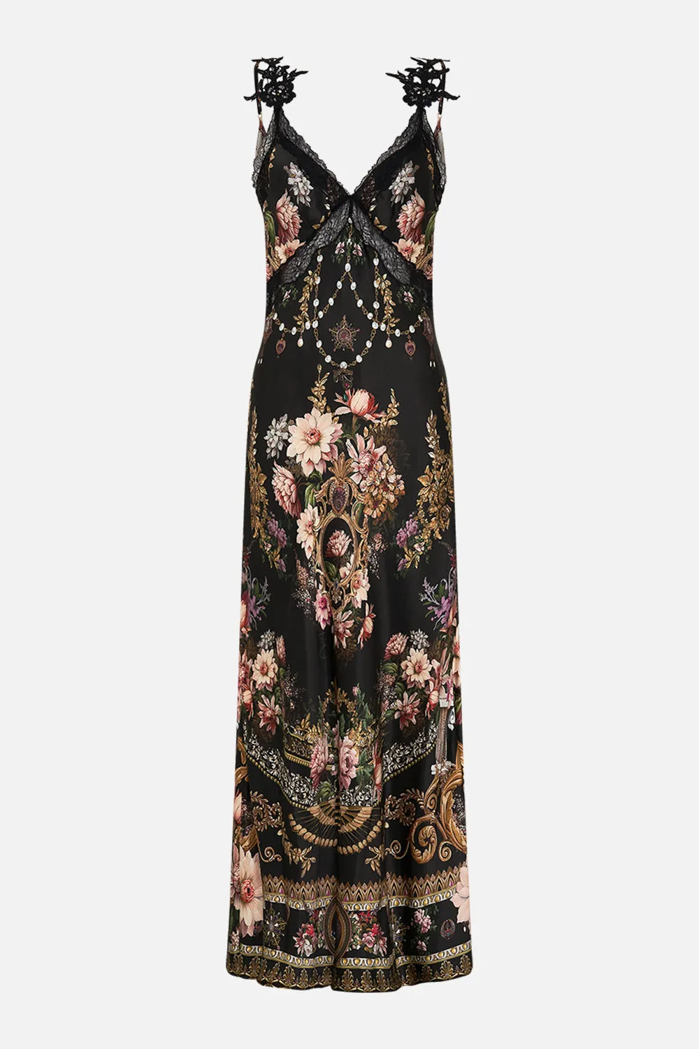 V NECK FULL LENGTH BIAS SLIP DRESS DYNASTY DAZE sold by Camilla product image thumbnail 3