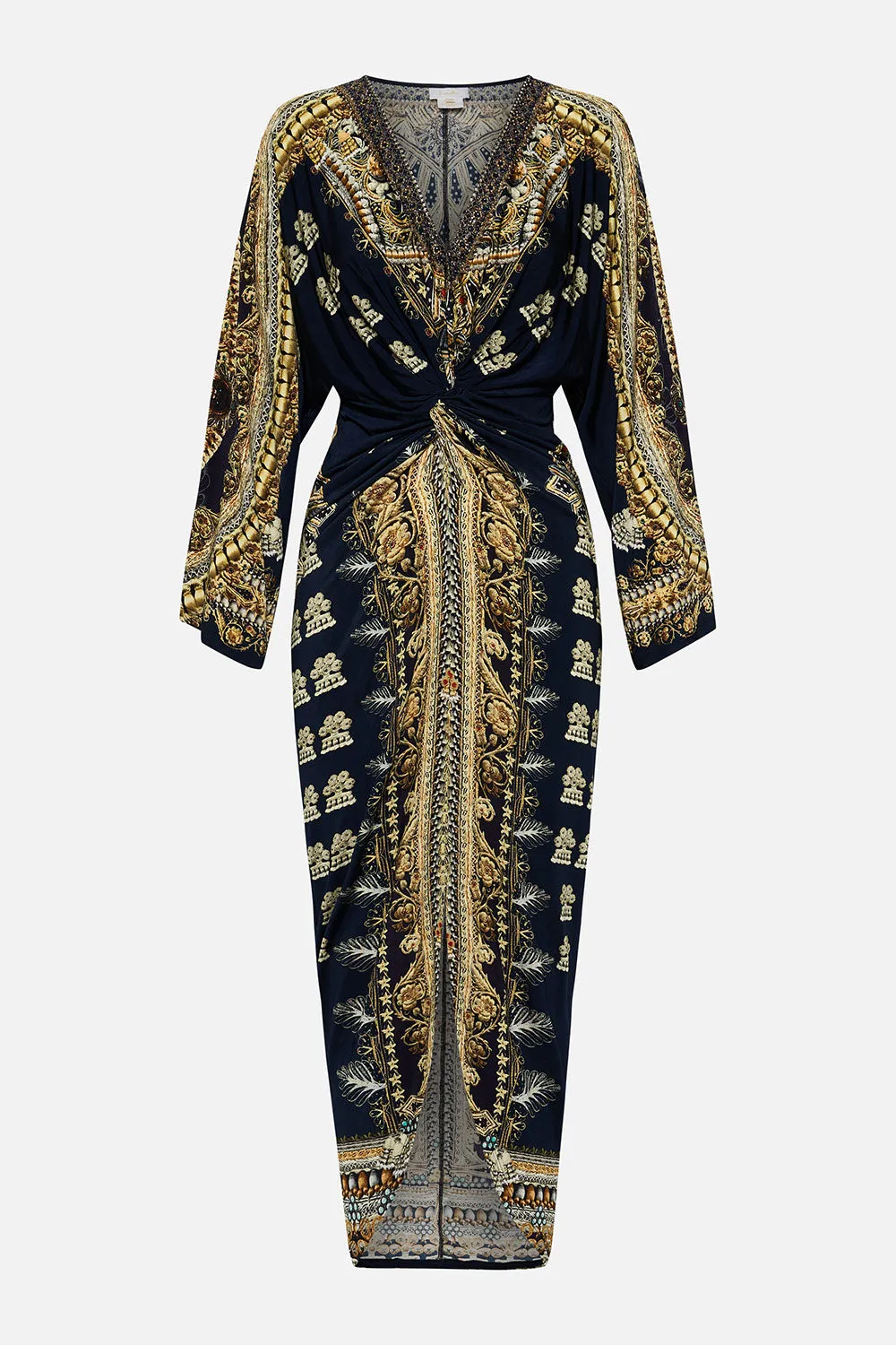 LONG SPLIT FRONT TWIST DRESS ITS ALL OVER TORERO sold by Camilla product image thumbnail 4