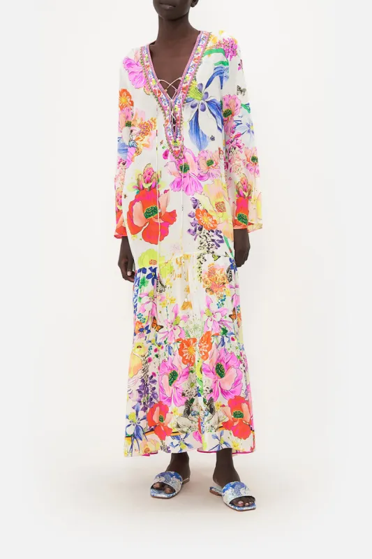 LACE UP DRESS WITH TIERED HEM FAIRY GANG sold by Camilla