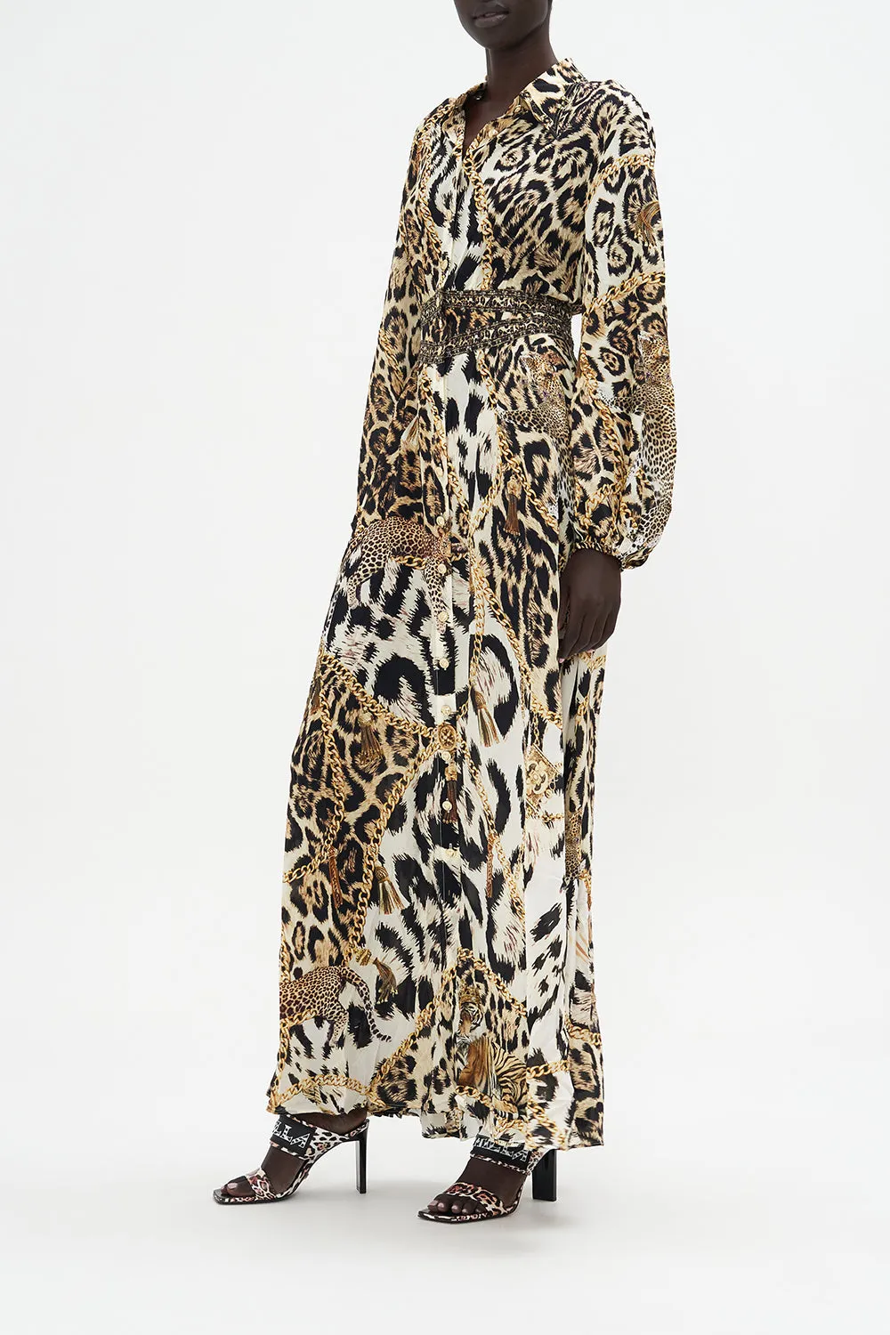 WAISTBAND LONG DRESS WITH COLLAR ROLE CALL sold by Camilla product image thumbnail 4