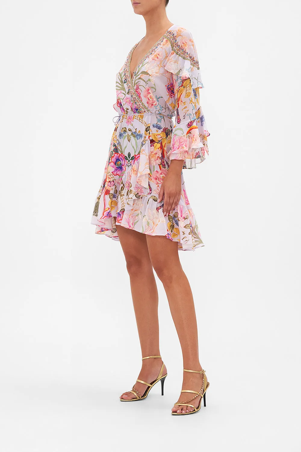 SHORT WRAP DRESS WITH RUFFLES NATURES KALEIDOSCOPE sold by Camilla product image thumbnail 4