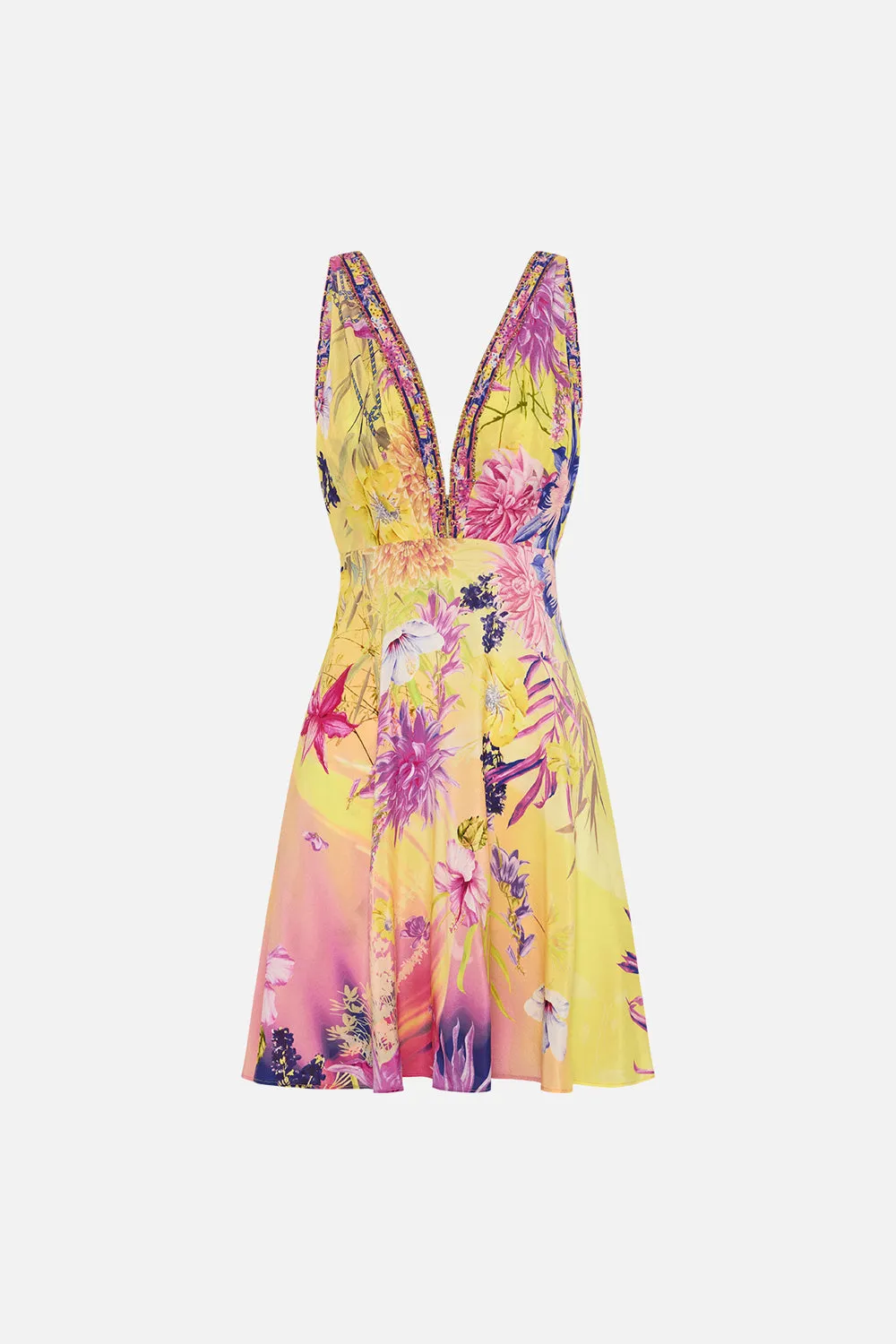 PLUNGE NECK MINI DRESS HOW DOES YOUR GARDEN GROW sold by Camilla product image thumbnail 3
