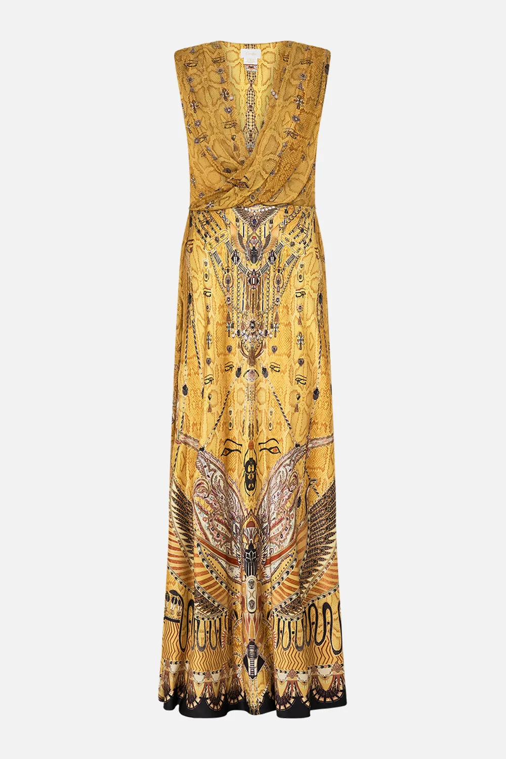 SLEEVELESS DRAPED T BACK LONG DRESS VALLEY OF THE KINGS sold by Camilla product image thumbnail 3