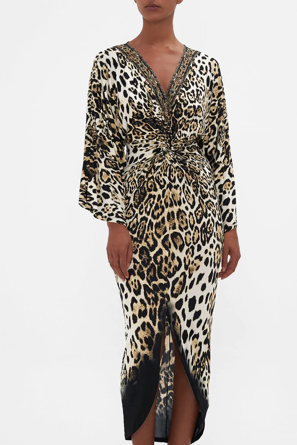 LONG SPLIT FRONT TWIST DRESS COOL FOR CATS sold by Camilla product image thumbnail 5