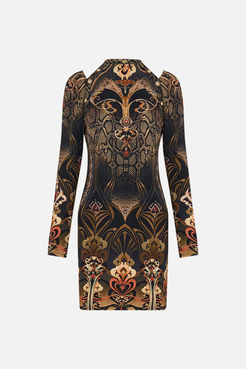 SHORT CUT OUT SHOULDER JERSEY DRESS NOUVEAU NOIR sold by Camilla product image thumbnail 3