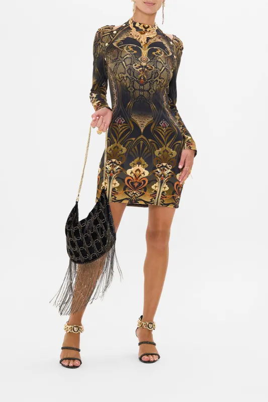 SHORT CUT OUT SHOULDER JERSEY DRESS NOUVEAU NOIR sold by Camilla