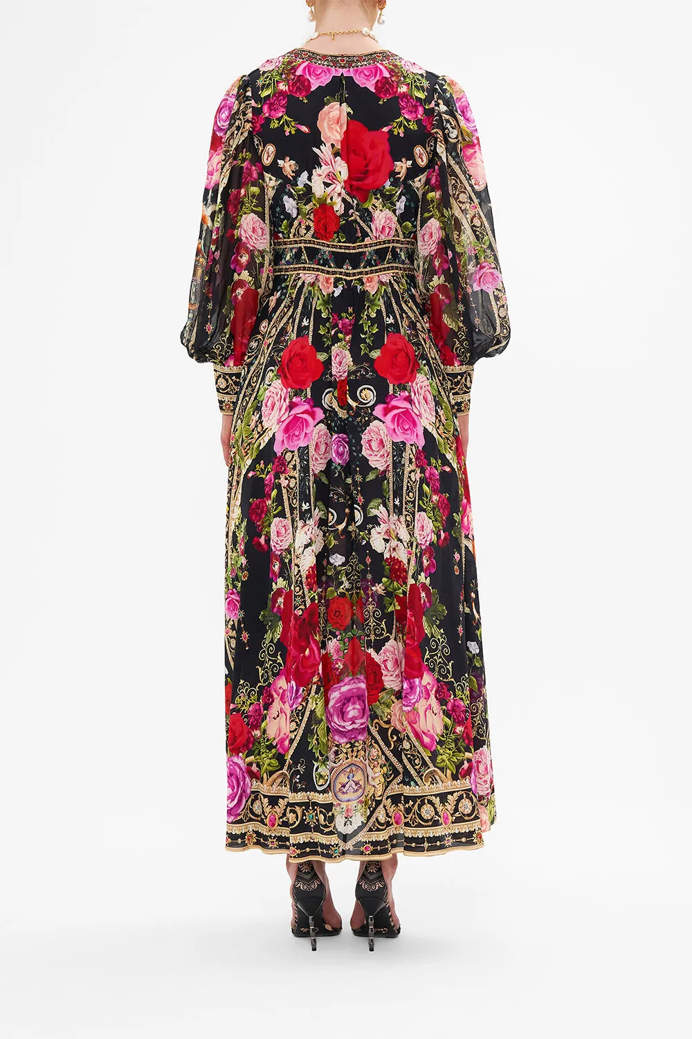 SHAPED WAISTBAND DRESS WITH GATHERED SLEEVES RESERVATION FOR LOVE sold by Camilla product image thumbnail 2