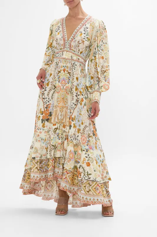 LONG BUTTON FRONT DRESS IN HONOUR OF HEIRLOOMS sold by Camilla