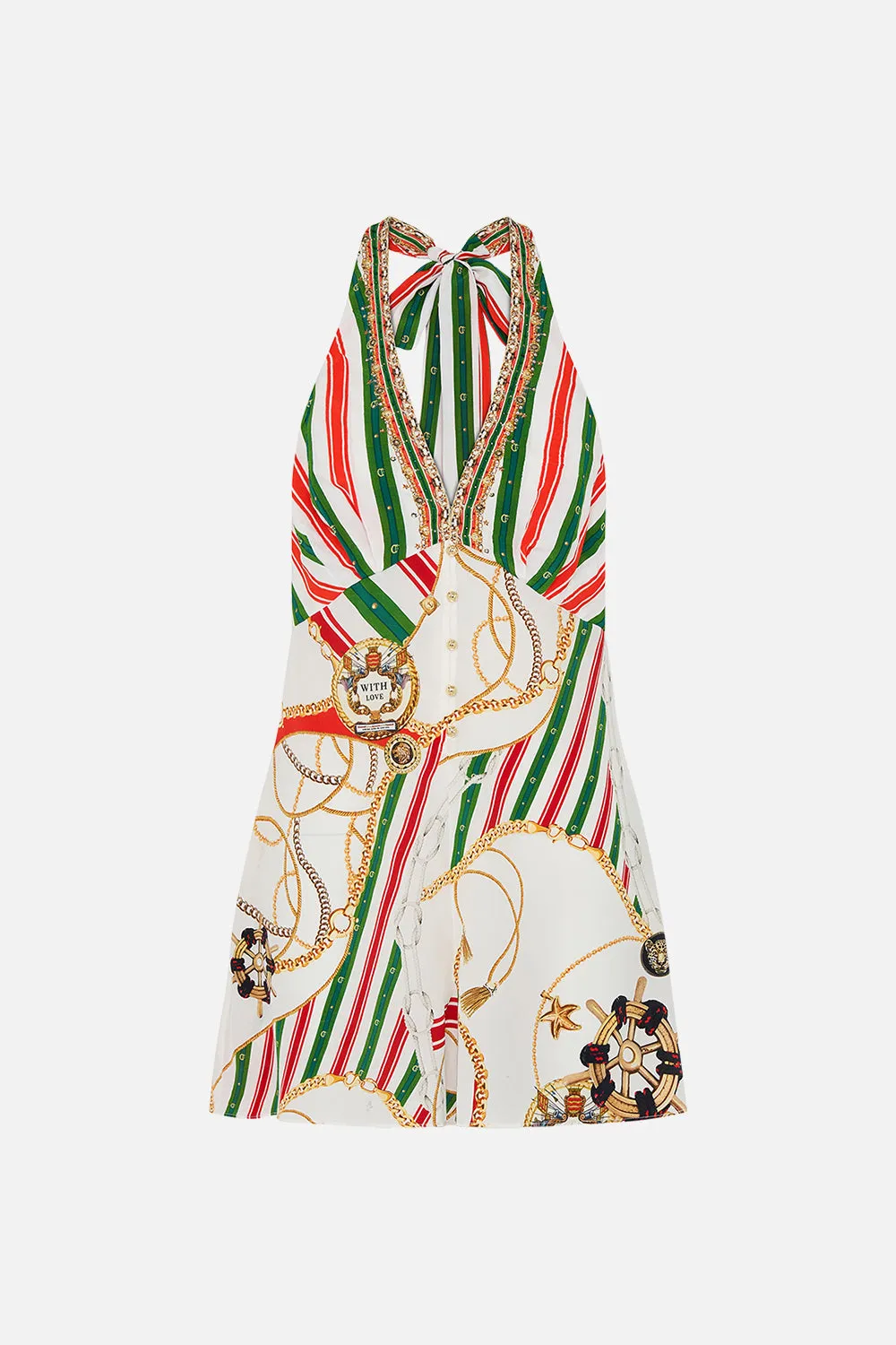 BUTTON FRONT HALTER PLAYSUIT SALUTI SUMMERTIME sold by Camilla product image thumbnail 3