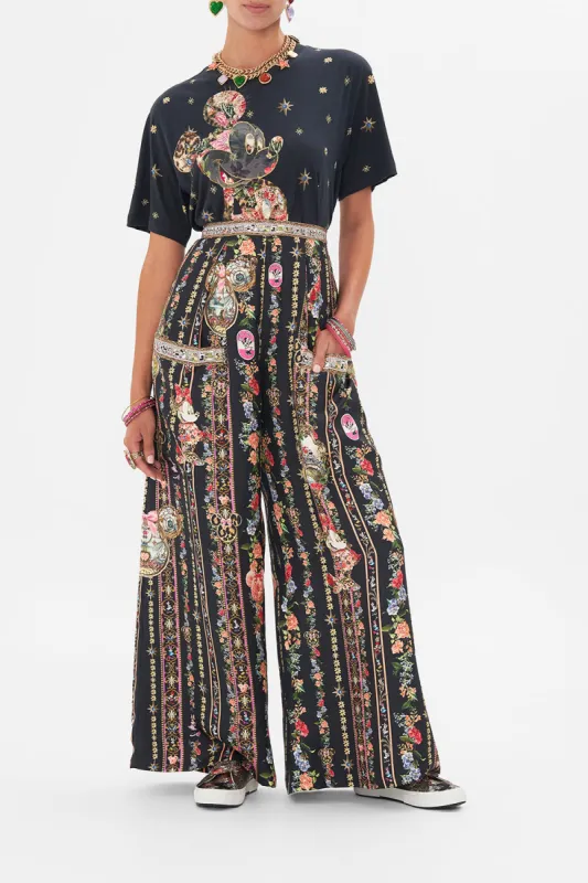 WIDE LEG TROUSER WITH FRONT POCKETS MIDNIGHT AT MINNIES sold by Camilla