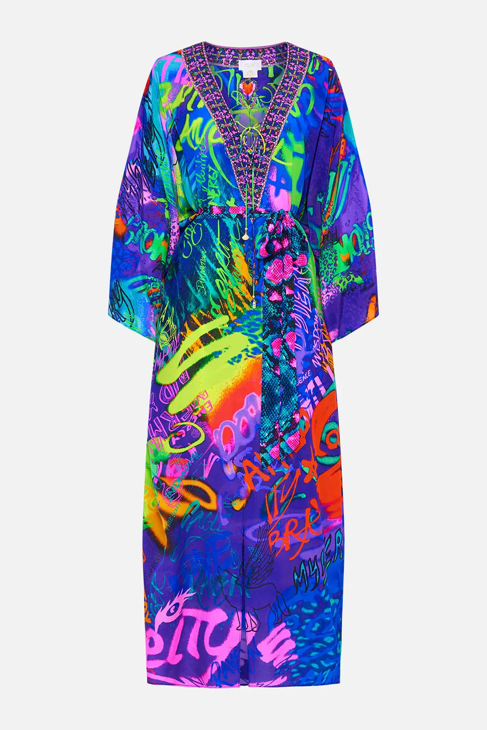 SPLIT HEM LACE UP KAFTAN MOTHER EARTHS ARMY sold by Camilla product image thumbnail 3