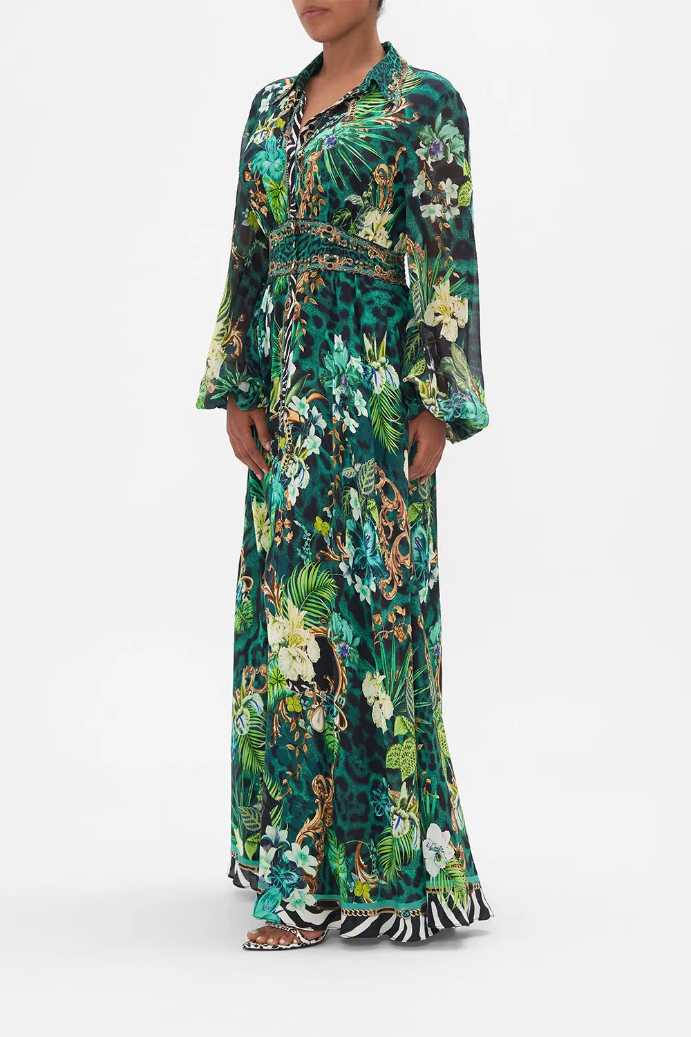 WAISTBAND LONG DRESS WITH COLLAR SING MY SONG sold by Camilla product image thumbnail 4