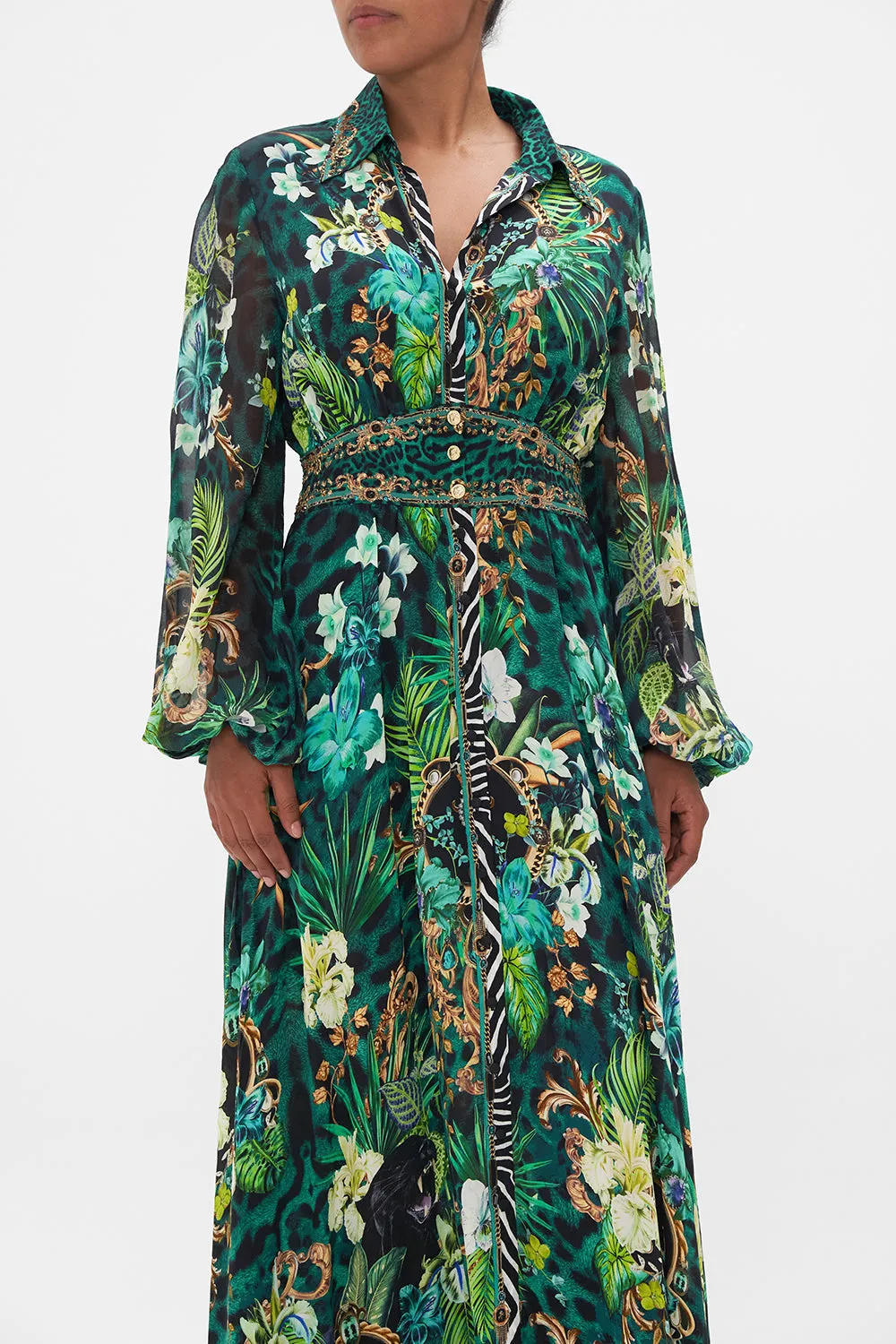 WAISTBAND LONG DRESS WITH COLLAR SING MY SONG sold by Camilla product image thumbnail 5