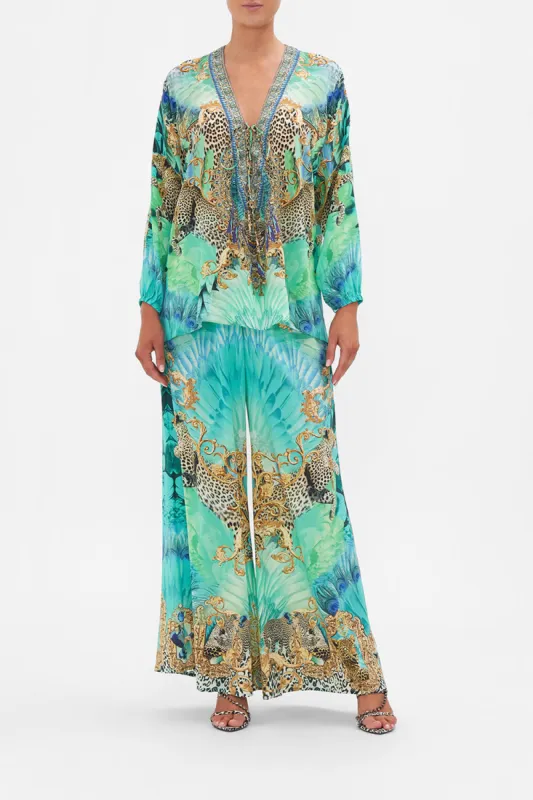 LACE UP BLOUSE LAY OF THE LAND sold by Camilla