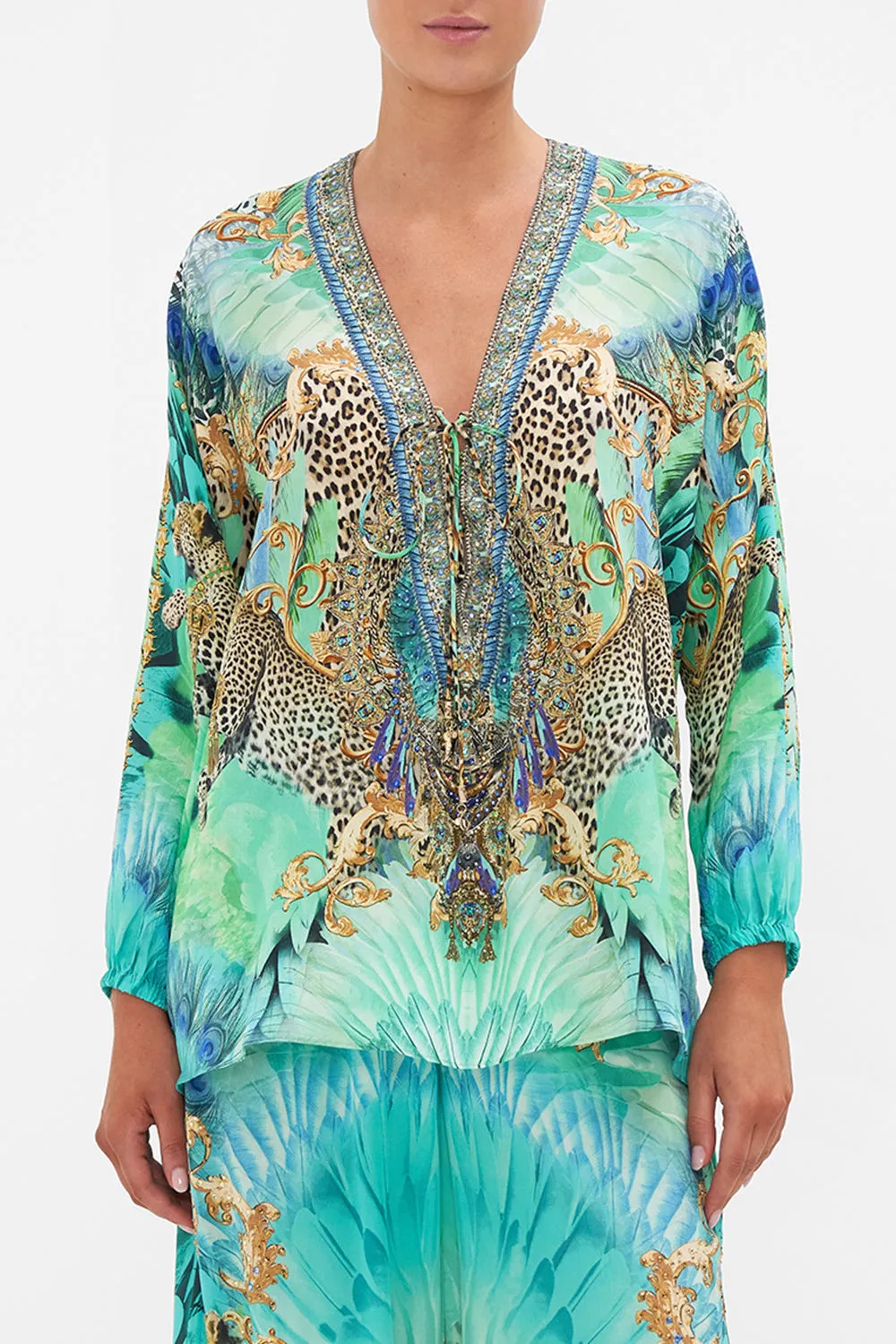 LACE UP BLOUSE LAY OF THE LAND sold by Camilla product image thumbnail 5