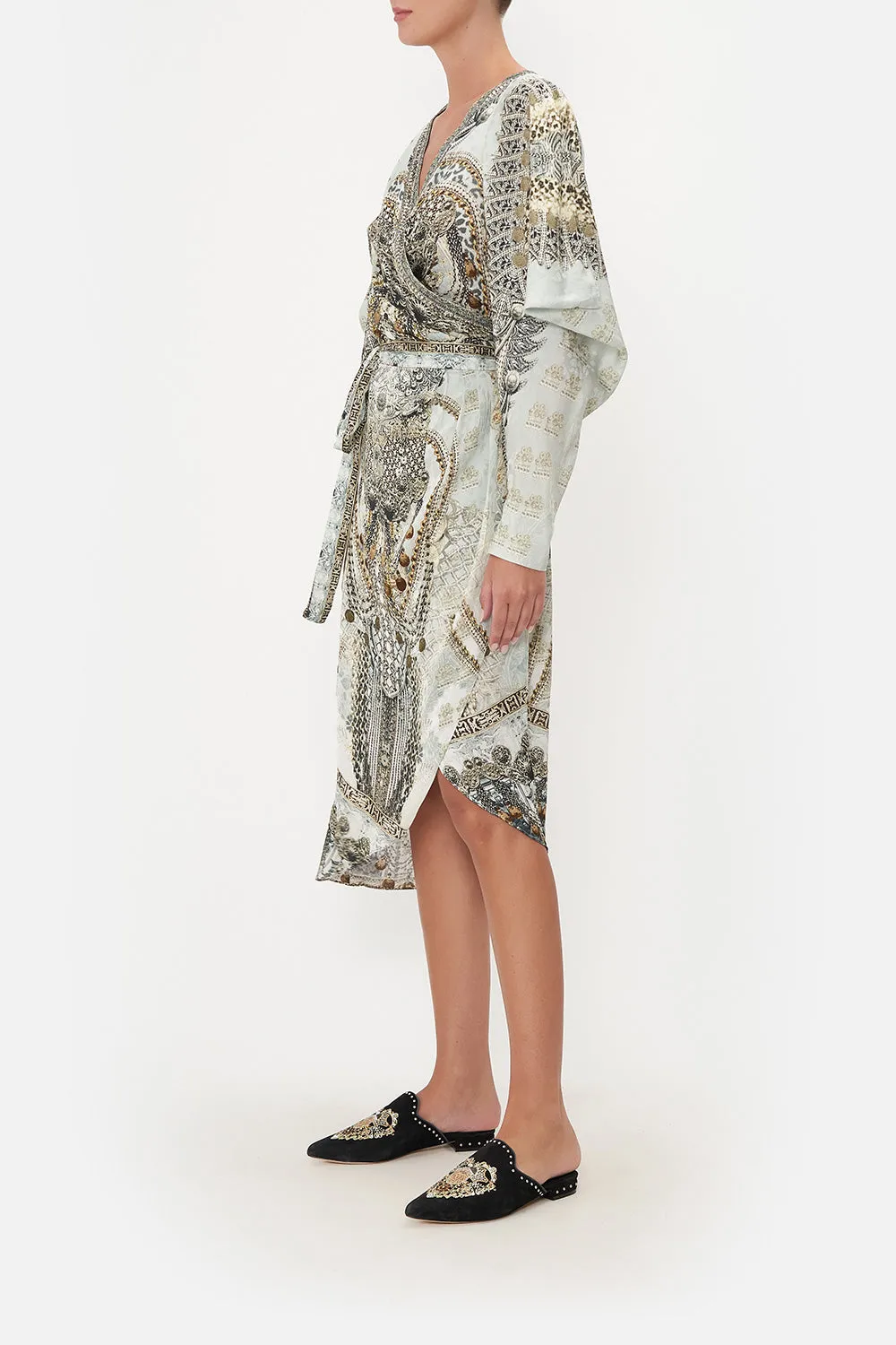 WRAP DRESS WITH DRAPED SLEEVE FREE ESPIRITU sold by Camilla product image thumbnail 5