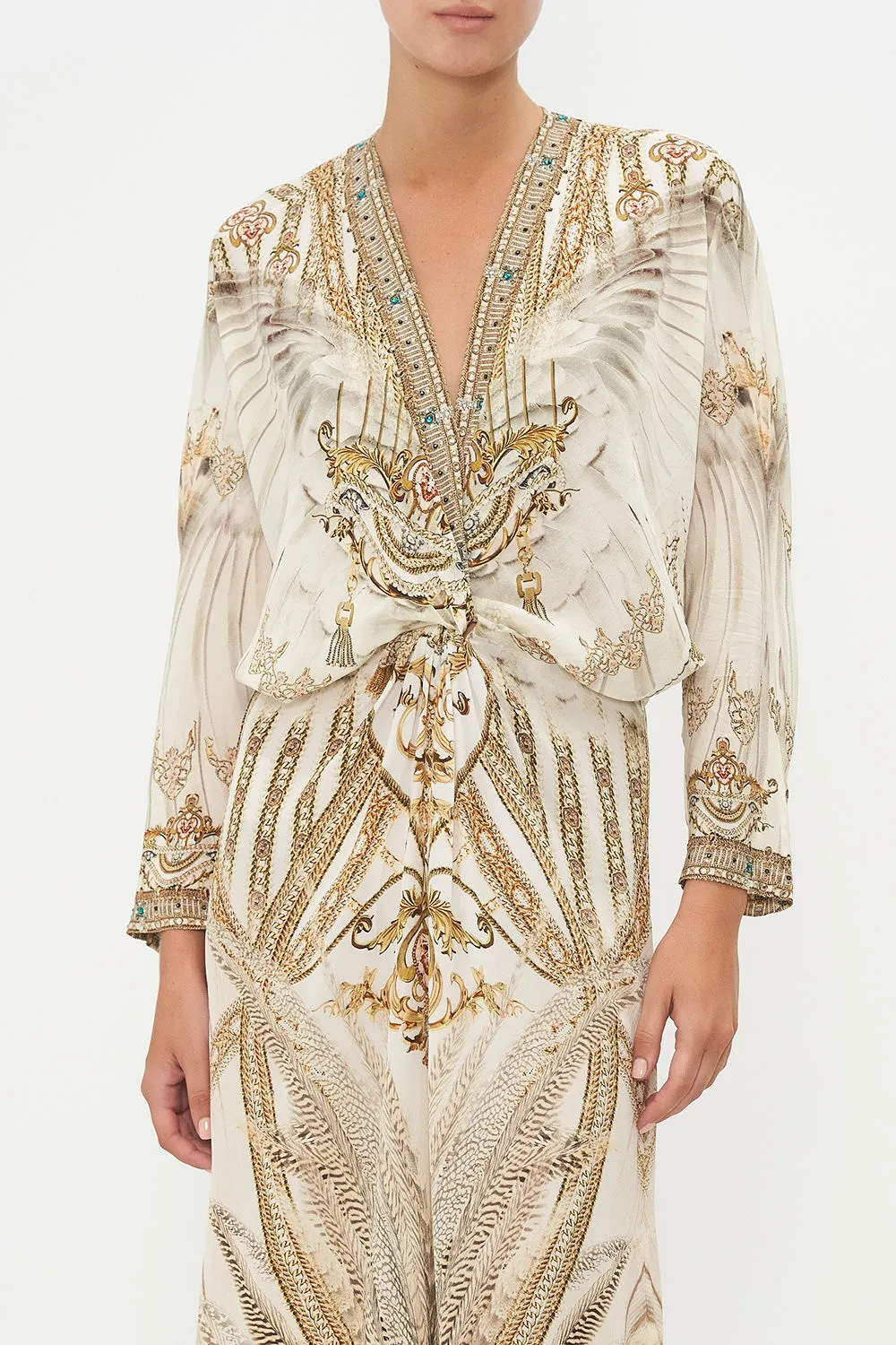 TWIST FRONT BATWING DRESS SOAR LIKE AN EAGLE sold by Camilla product image thumbnail 5