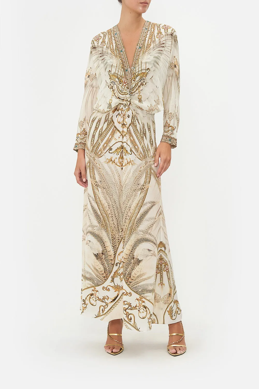 TWIST FRONT BATWING DRESS SOAR LIKE AN EAGLE sold by Camilla