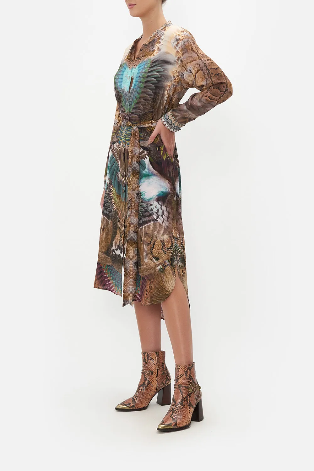 MID LENGTH SHIRT DRESS CALL OF THE FALCON sold by Camilla product image thumbnail 4