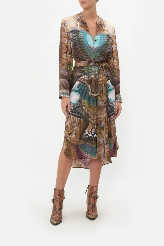 MID LENGTH SHIRT DRESS CALL OF THE FALCON sold by Camilla