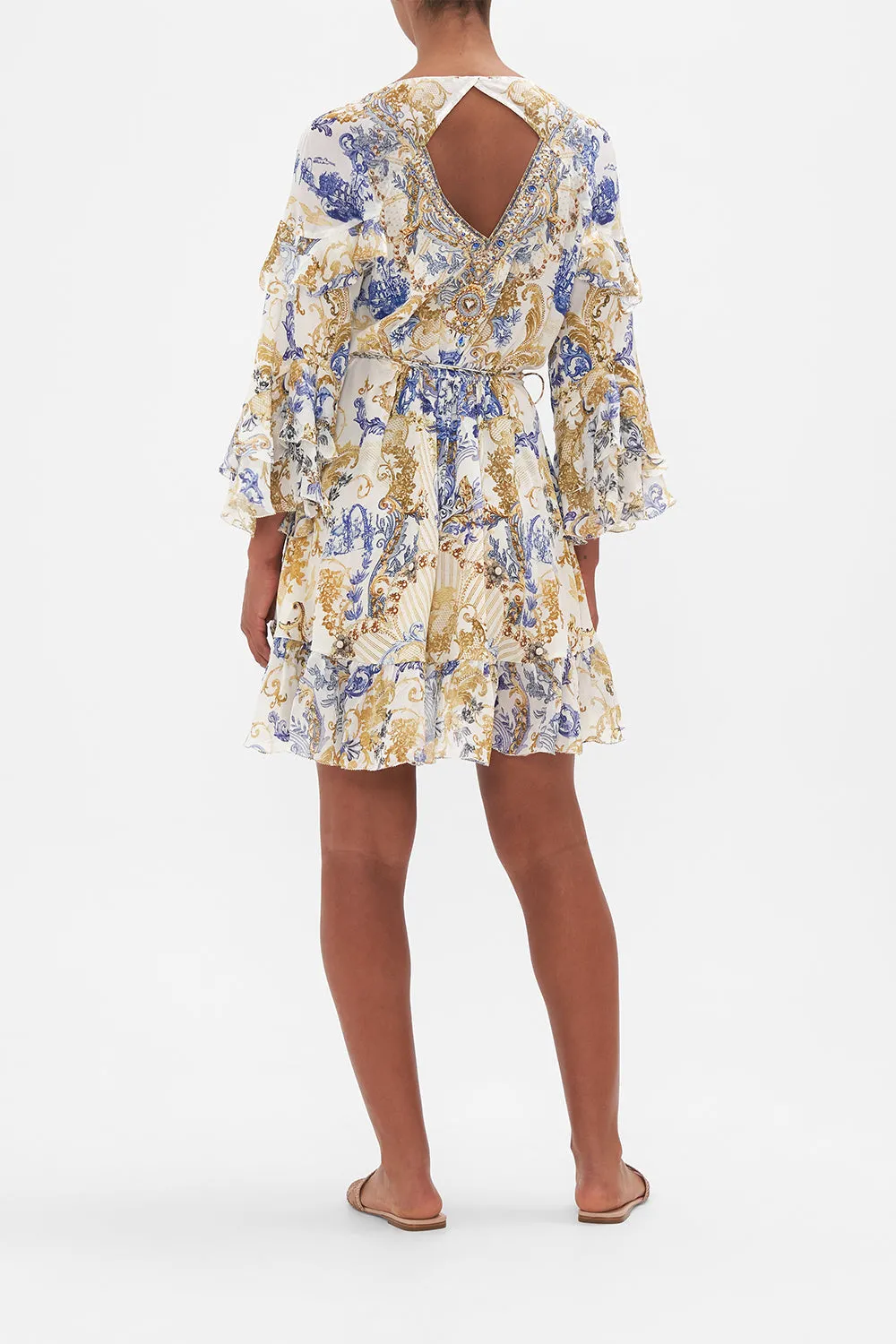 SHORT WRAP DRESS WITH RUFFLES SOUL SEARCHING sold by Camilla product image thumbnail 3