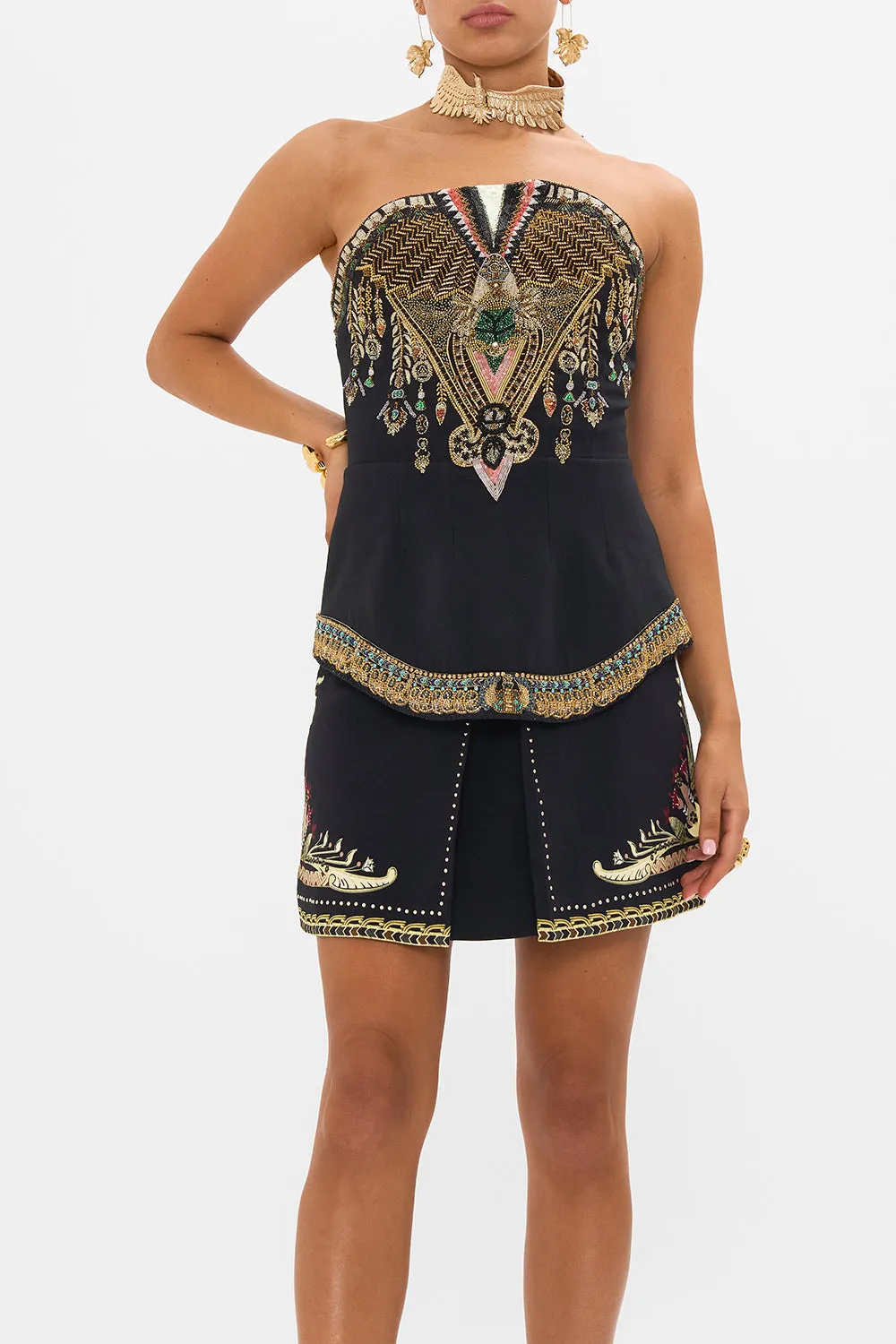HEAVILY EMBELLISHED CURVED HEM DETAIL CORSET THEY CALLED HER NEFERTARI sold by Camilla product image thumbnail 5