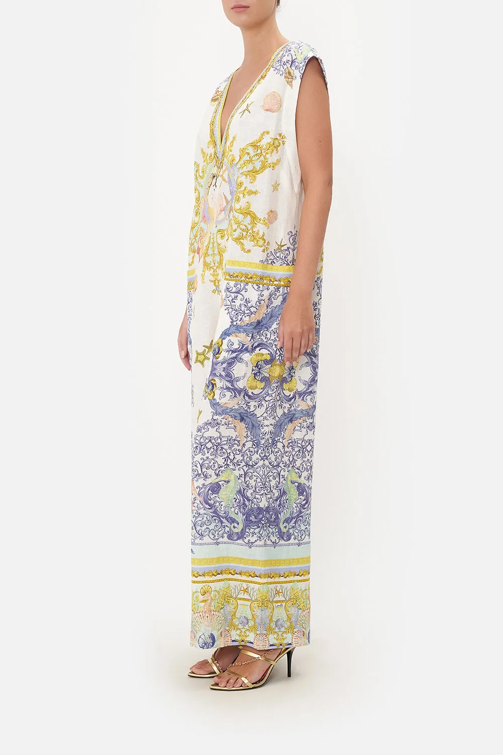 V NECK JUMPSUIT WITH PATCH POCKETS STAR OF THE SEA sold by Camilla product image thumbnail 4