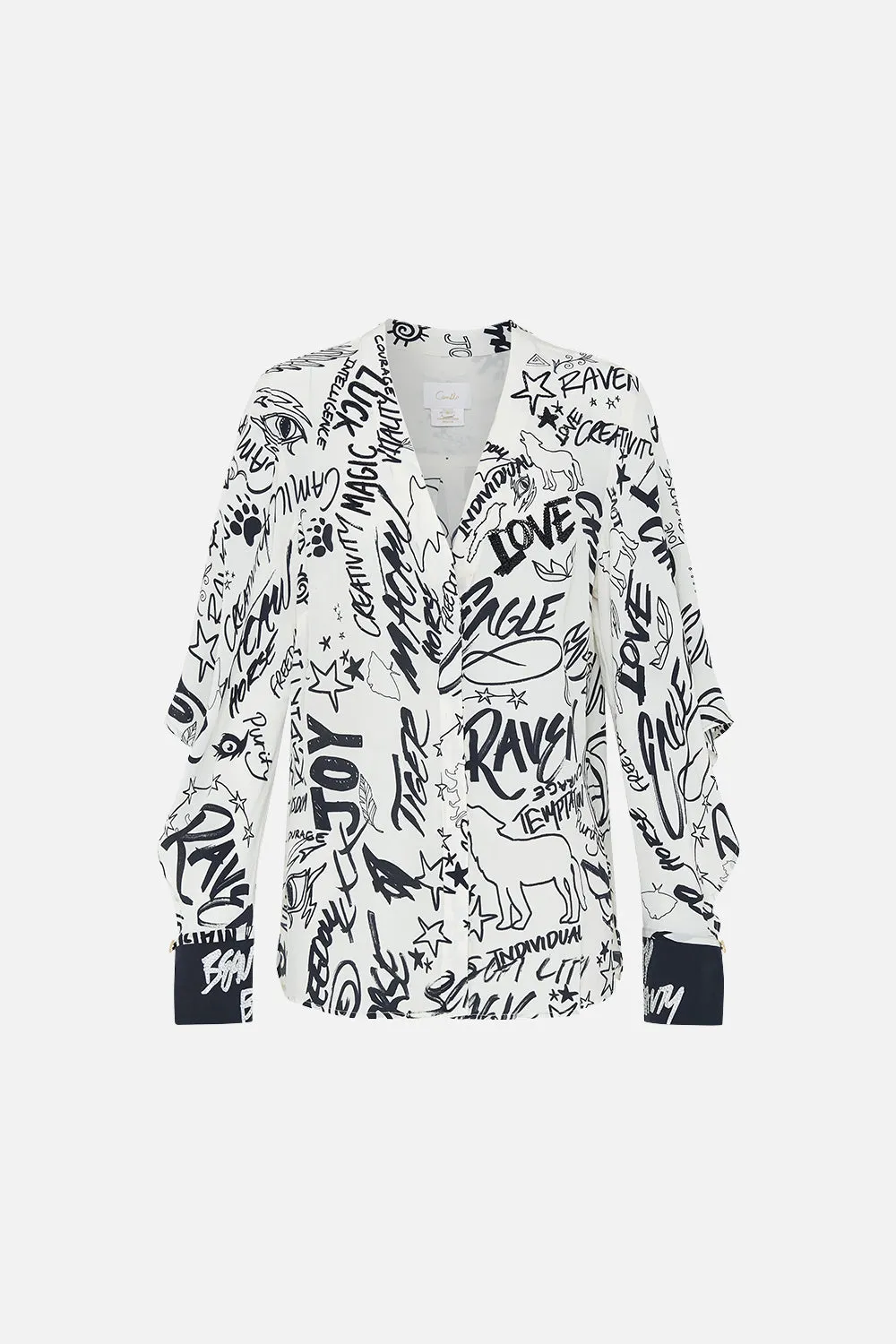 DRAPED OPEN SLEEVE BLOUSE CREATURE FEATURE sold by Camilla product image thumbnail 3