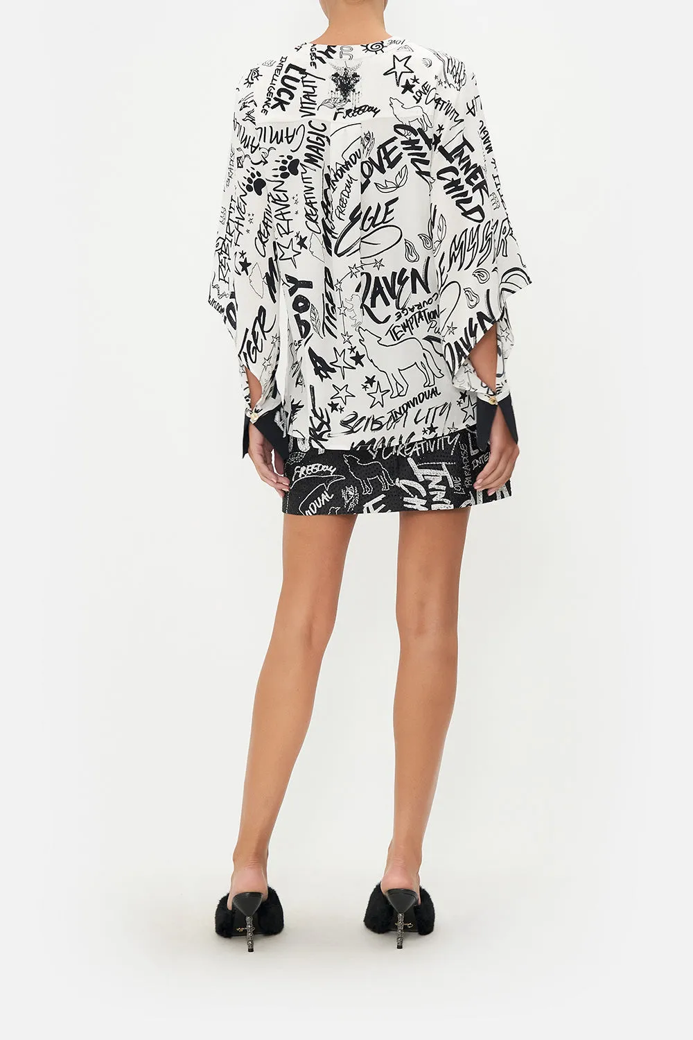 DRAPED OPEN SLEEVE BLOUSE CREATURE FEATURE sold by Camilla product image thumbnail 2