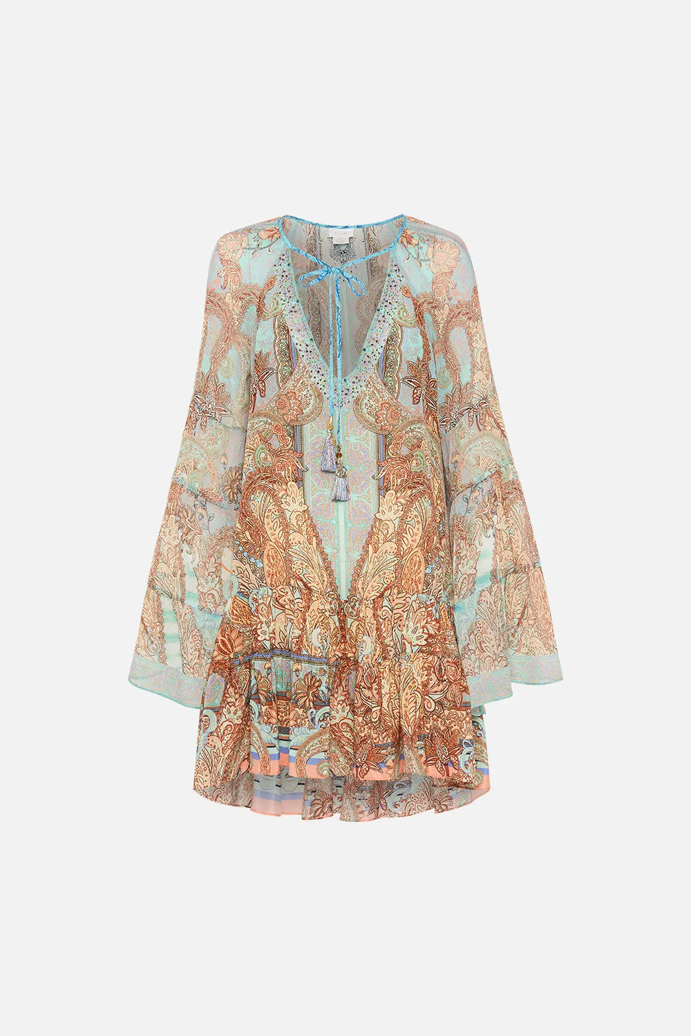 A-LINE GATHERED PANEL DRESS MAKE LOVE NOT WAR sold by Camilla product image thumbnail 3