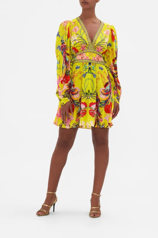 DROP SLEEVE DRESS WITH WAISTBAND PEACOCK PROUD sold by Camilla