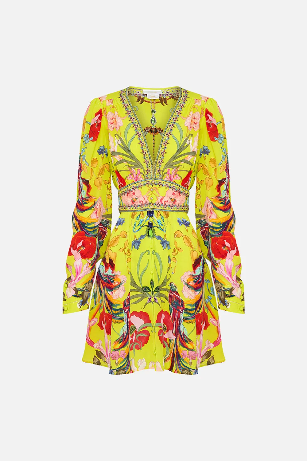 DROP SLEEVE DRESS WITH WAISTBAND PEACOCK PROUD sold by Camilla product image thumbnail 3