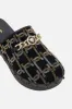 ARABELLA LEOPARD CHAIN CLOG SOLID BLACK sold by Camilla