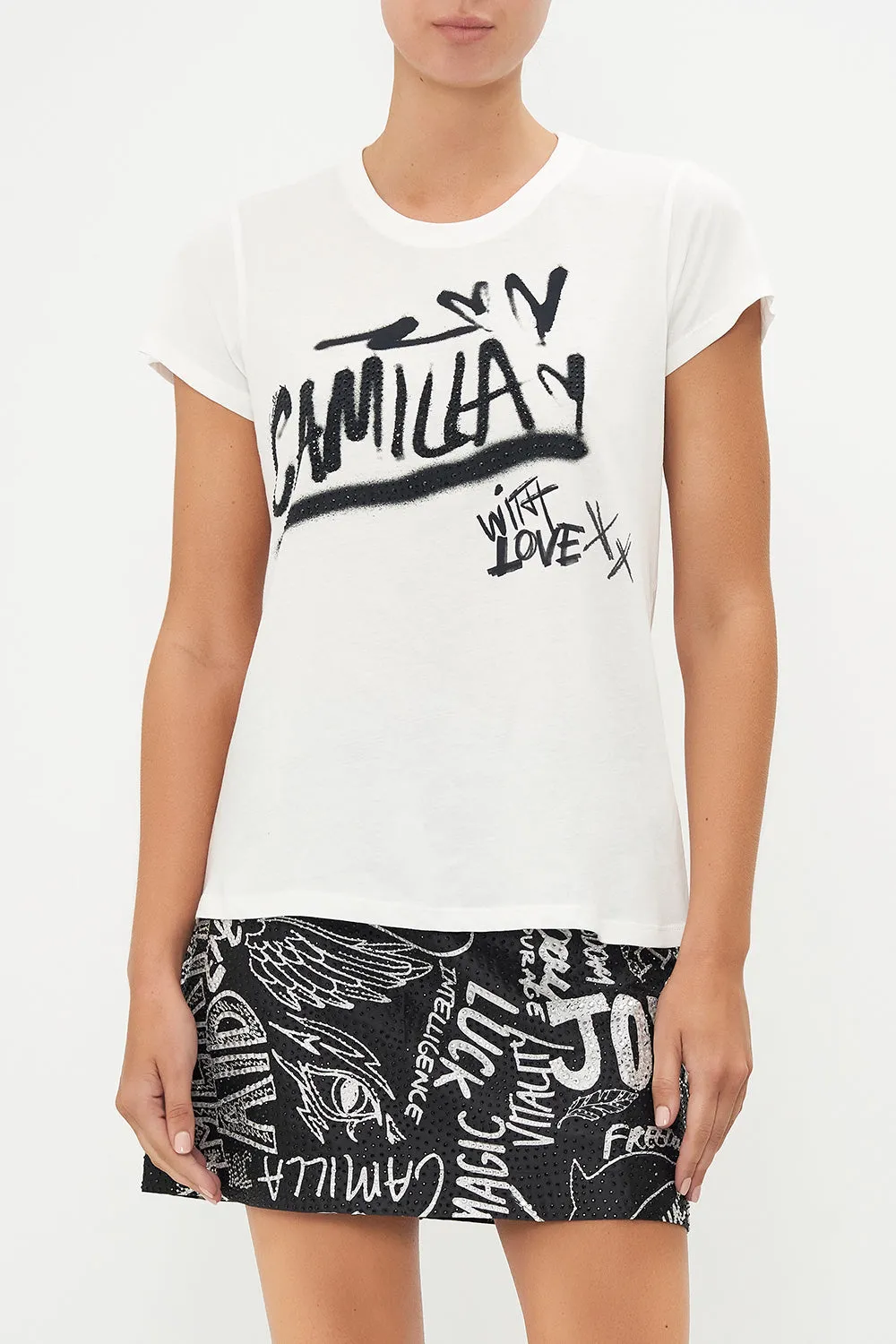 SLIM FIT ROUND NECK T-SHIRT CREATURE FEATURE sold by Camilla product image thumbnail 5