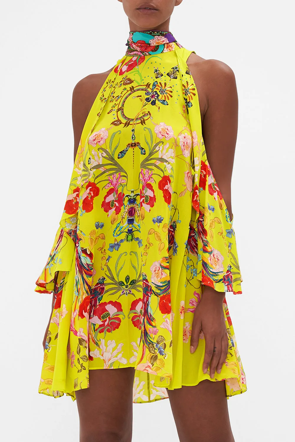 NECK TIE SHORT DRESS PEACOCK PROUD sold by Camilla product image thumbnail 5