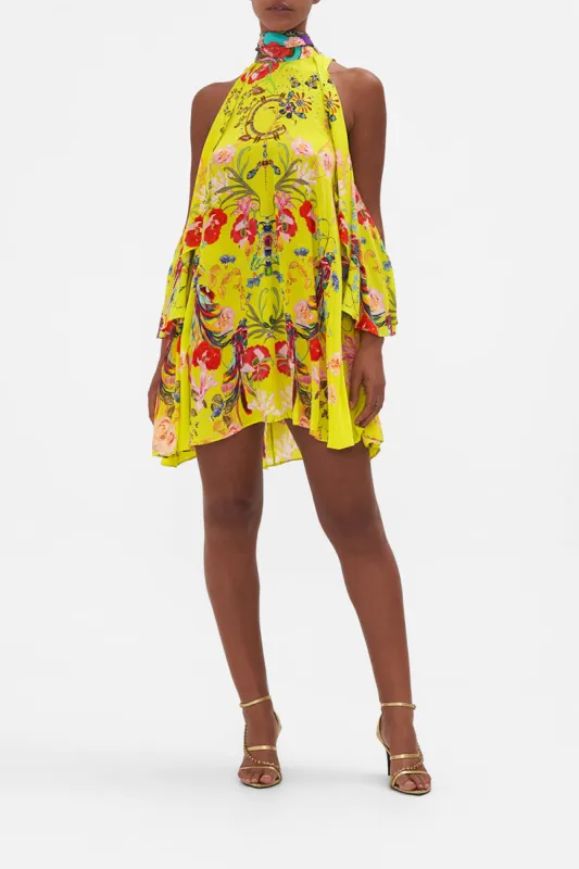 NECK TIE SHORT DRESS PEACOCK PROUD sold by Camilla