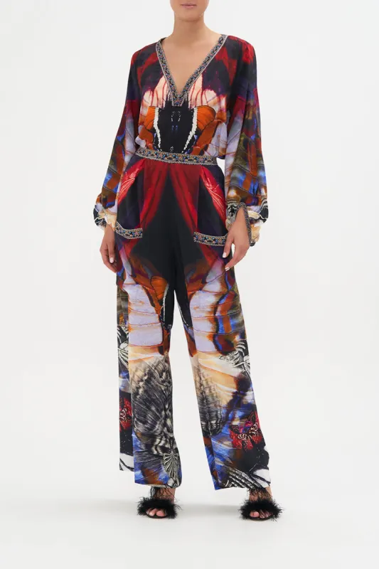 WIDE LEG TROUSER WITH FRONT POCKETS WINGS OF MARIPOSA sold by Camilla