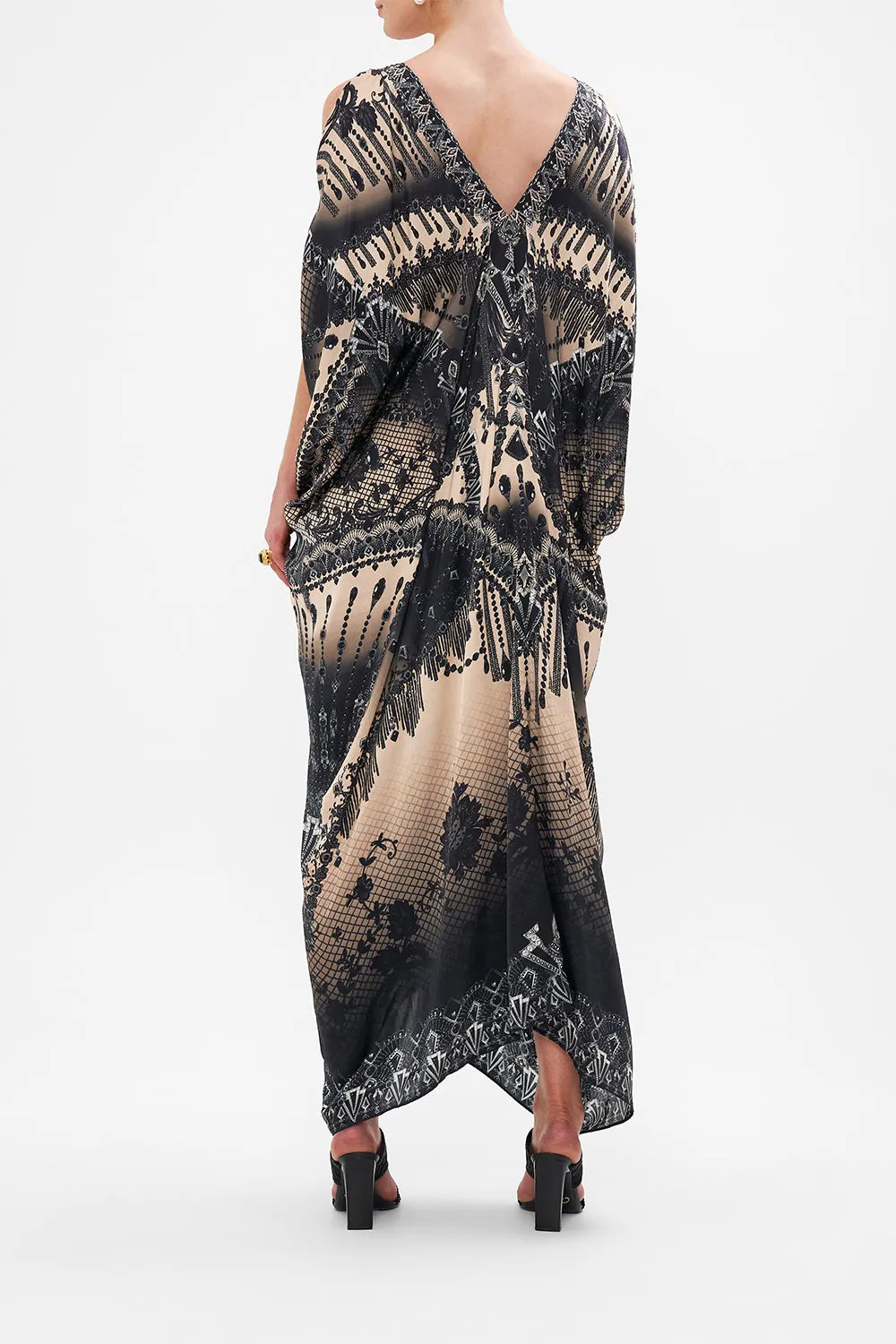 LONG DRAPE DRESS WITH ZIP FRONT CURTAIN CALL CHAOS sold by Camilla product image thumbnail 3