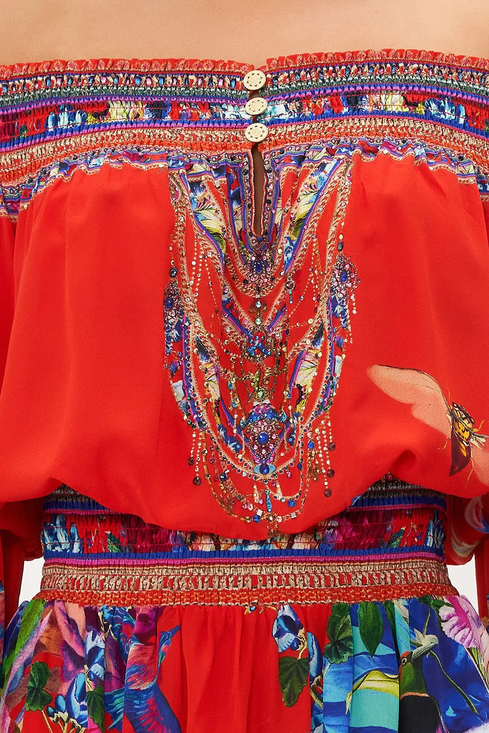 OFF SHOULDER SHORT DRESS BIRDS OF A FEATHER sold by Camilla product image thumbnail 5