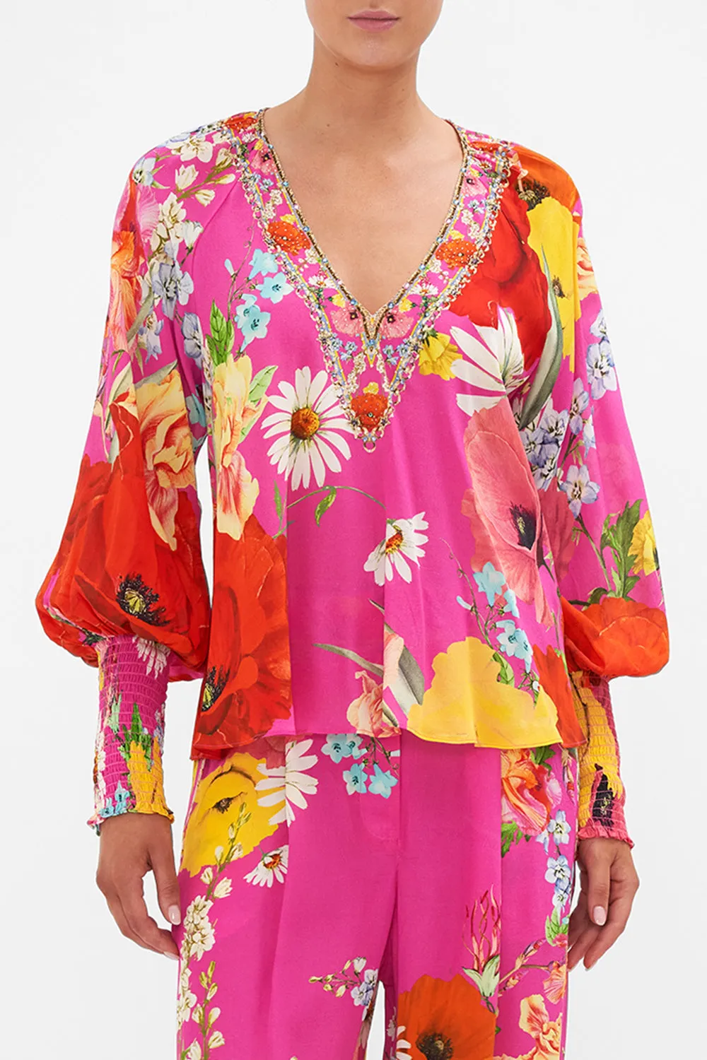 SHIRRED CUFF BLOUSE RAINBOW BODY sold by Camilla product image thumbnail 5