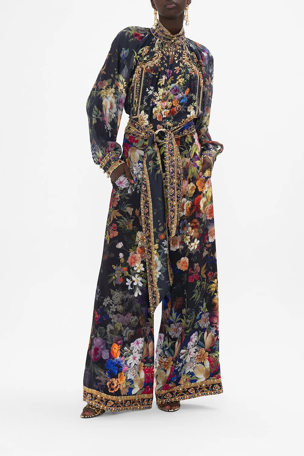 SCARF BELT WIDE LEG PANT PLAY YOUR CARDS RIGHT sold by Camilla