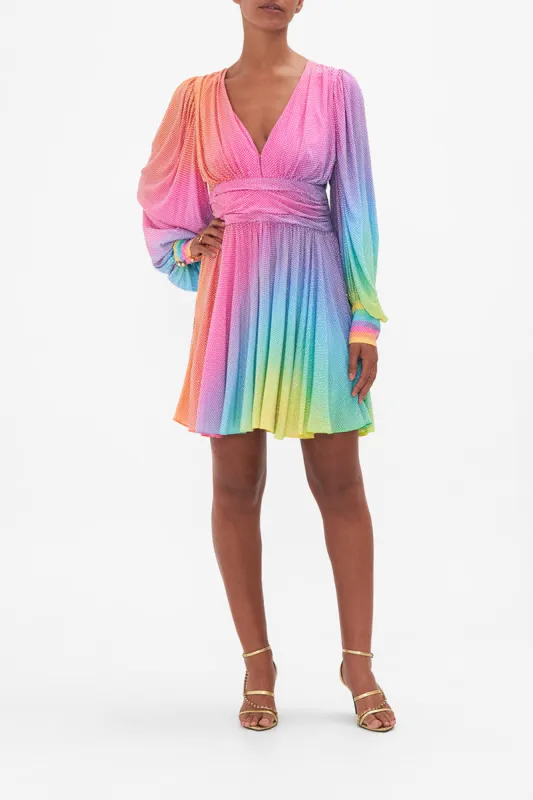 LUXE SHORT DRESS WITH BLOUSON SLEEVE DANCING WITH DESTINY sold by Camilla