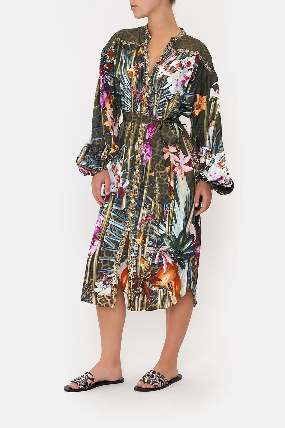 BLOUSON SLEEVE MIDI DRESS PASSPORT TO PARADISE sold by Camilla product image thumbnail 4