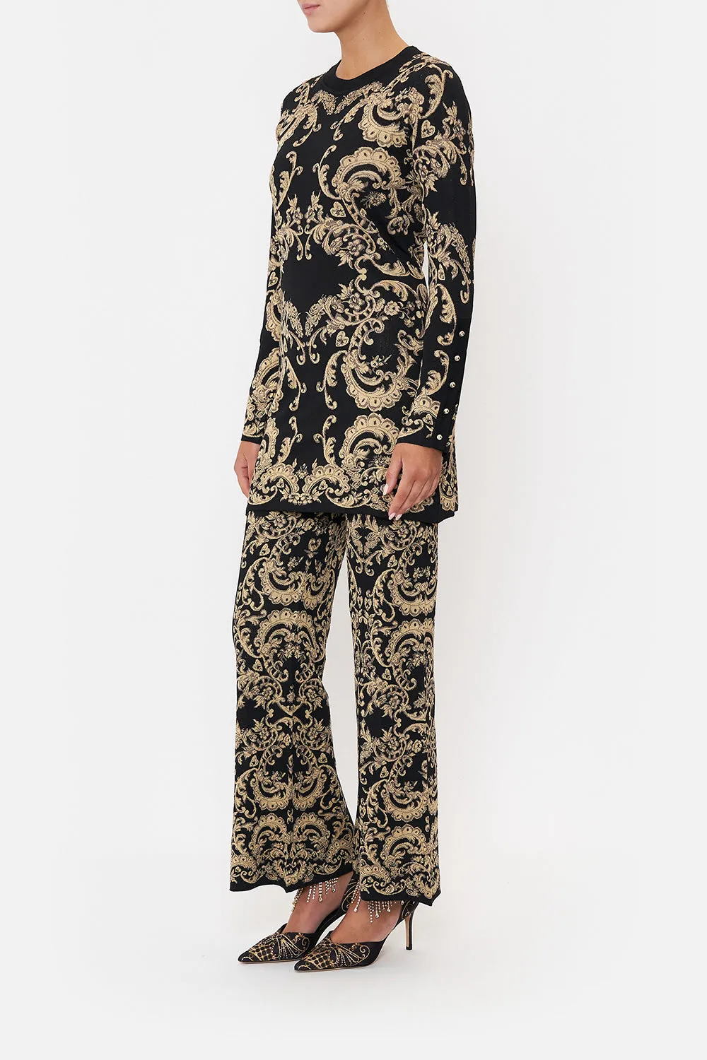 FLARED JACQUARD KNIT PANT DANCE WITH DUENDE sold by Camilla product image thumbnail 4