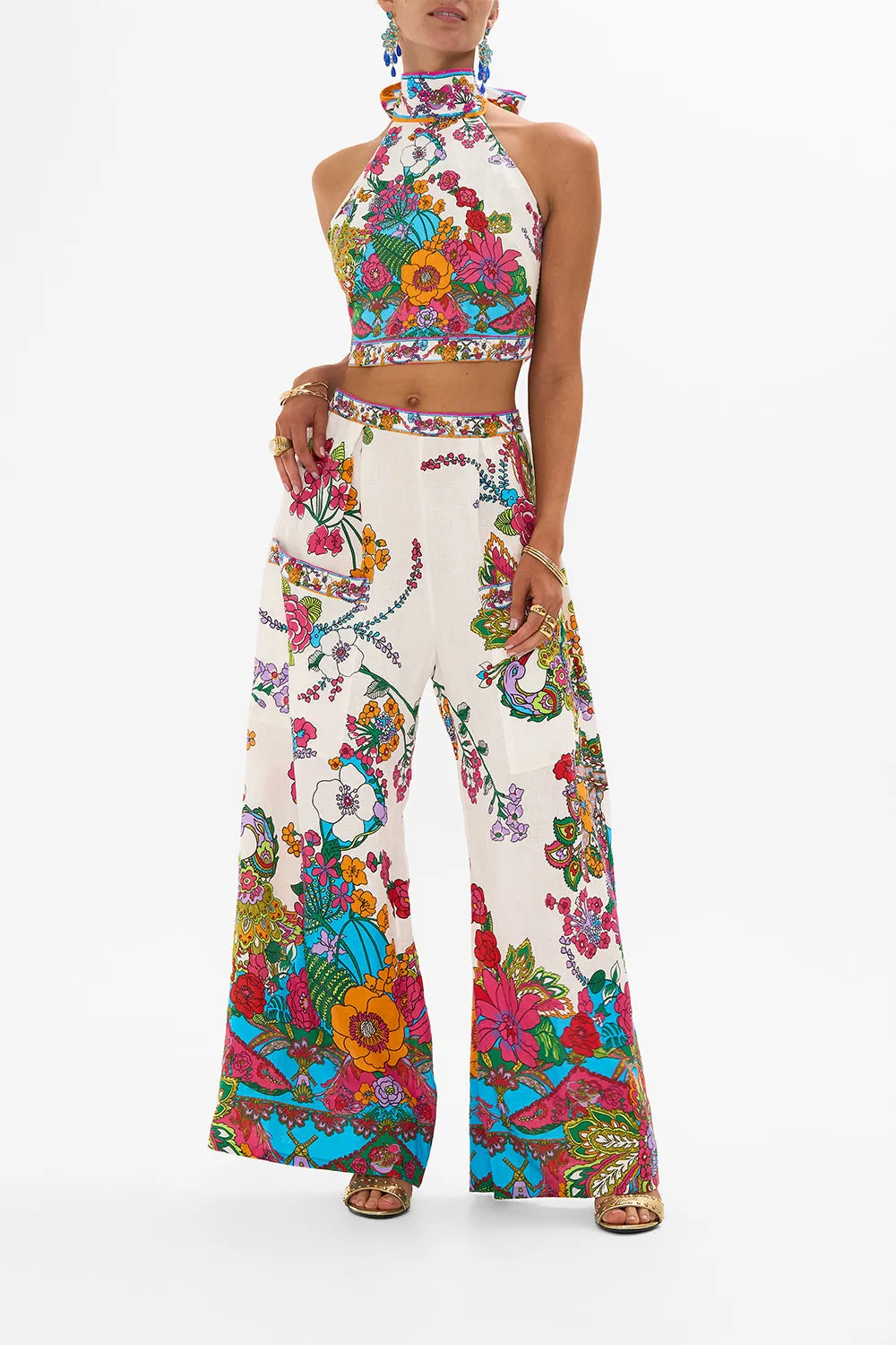 WIDE LEG TROUSER WITH FRONT POCKETS COSMIC PRAIRIE sold by Camilla