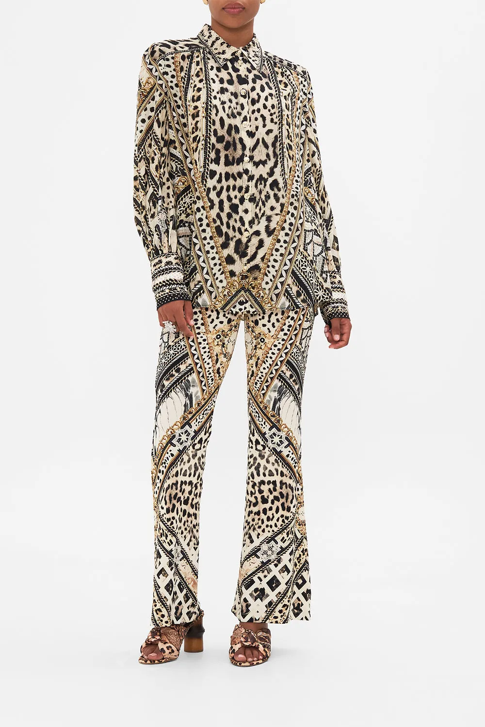 BUTTON THROUGH BLOUSON SLEEVE BLOUSE MOSAIC MUSE sold by Camilla