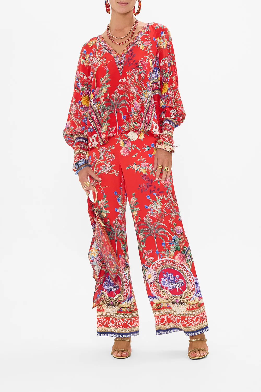 SHIRRED CUFF BLOUSE THE SUMMER PALACE sold by Camilla