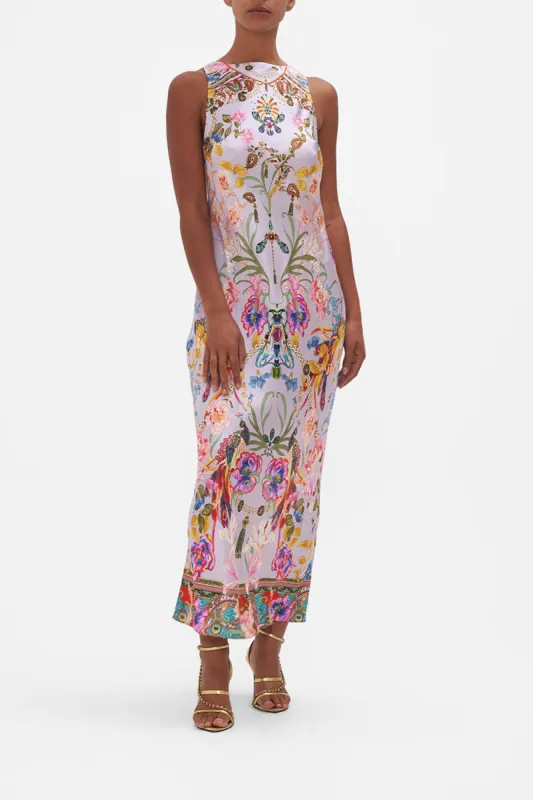 BIAS SLIP WITH DRAPED BACK NATURES KALEIDOSCOPE sold by Camilla