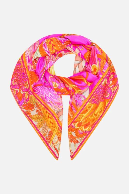 LARGE SQUARE SCARF A HEART THAT FLUTTERS sold by Camilla