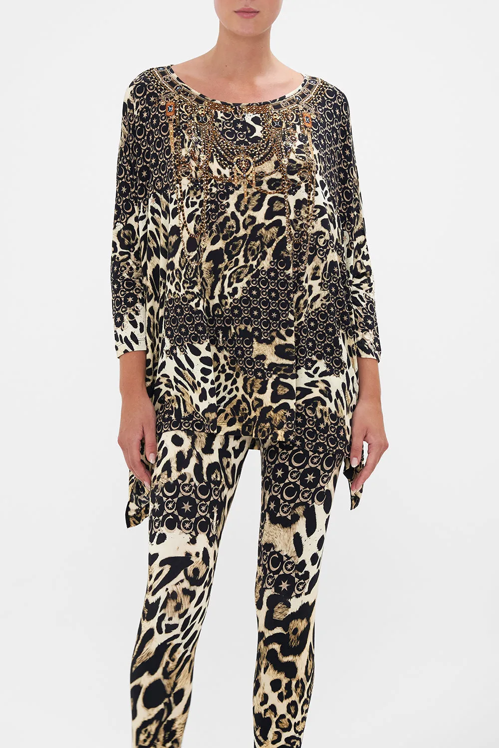 SCOOP NECK SLOUCH TEE WILDCAT SOIREE sold by Camilla product image thumbnail 5